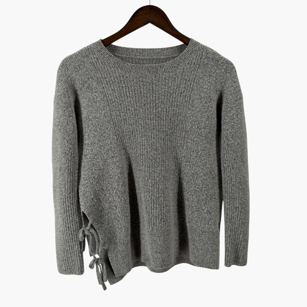 All Saints Gray Lace Jumper Wool Blend Sweater Size M